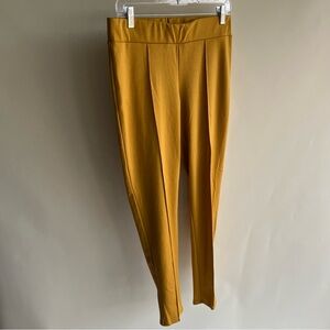 Sunny Leigh Pants Trousers Mustard Goldenrod Yellow Sz Med Stretch Legging EUC